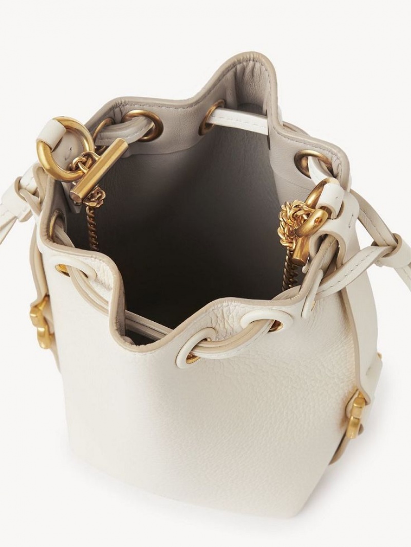 Bolsas Mini Chloe Marcie Bucket Branco | CHE-SR13717