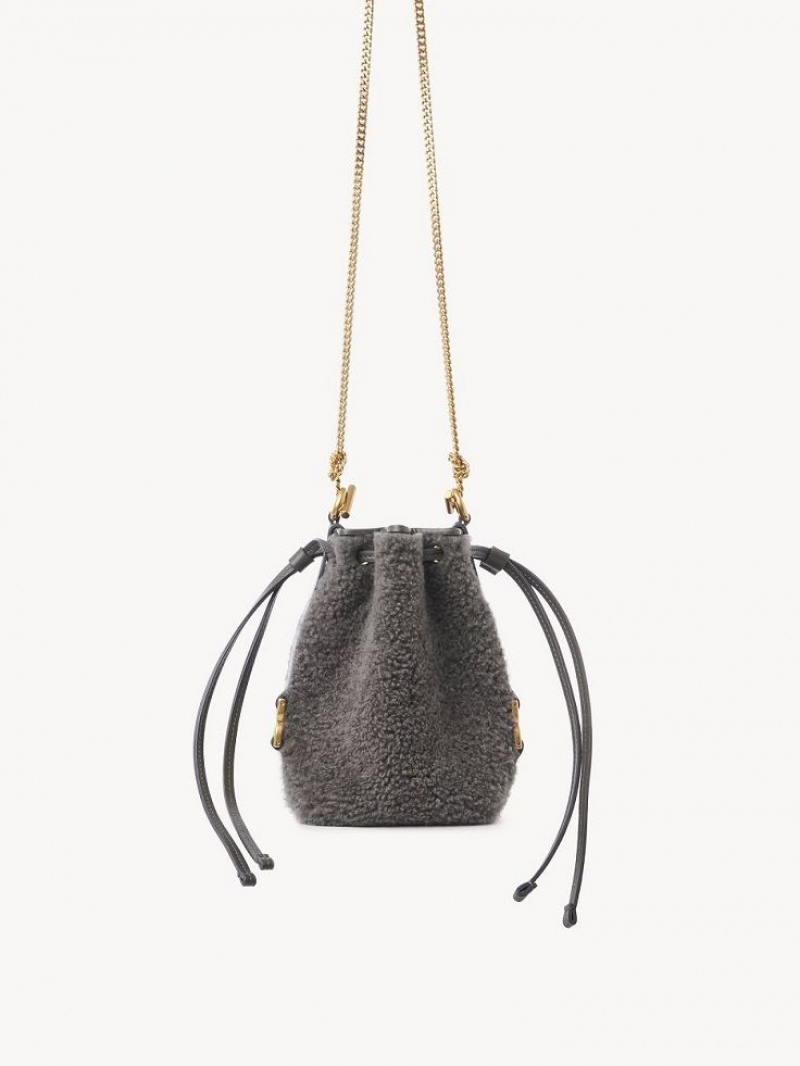 Bolsas Mini Chloe Marcie Bucket Cinzentas | CHE-SR13740