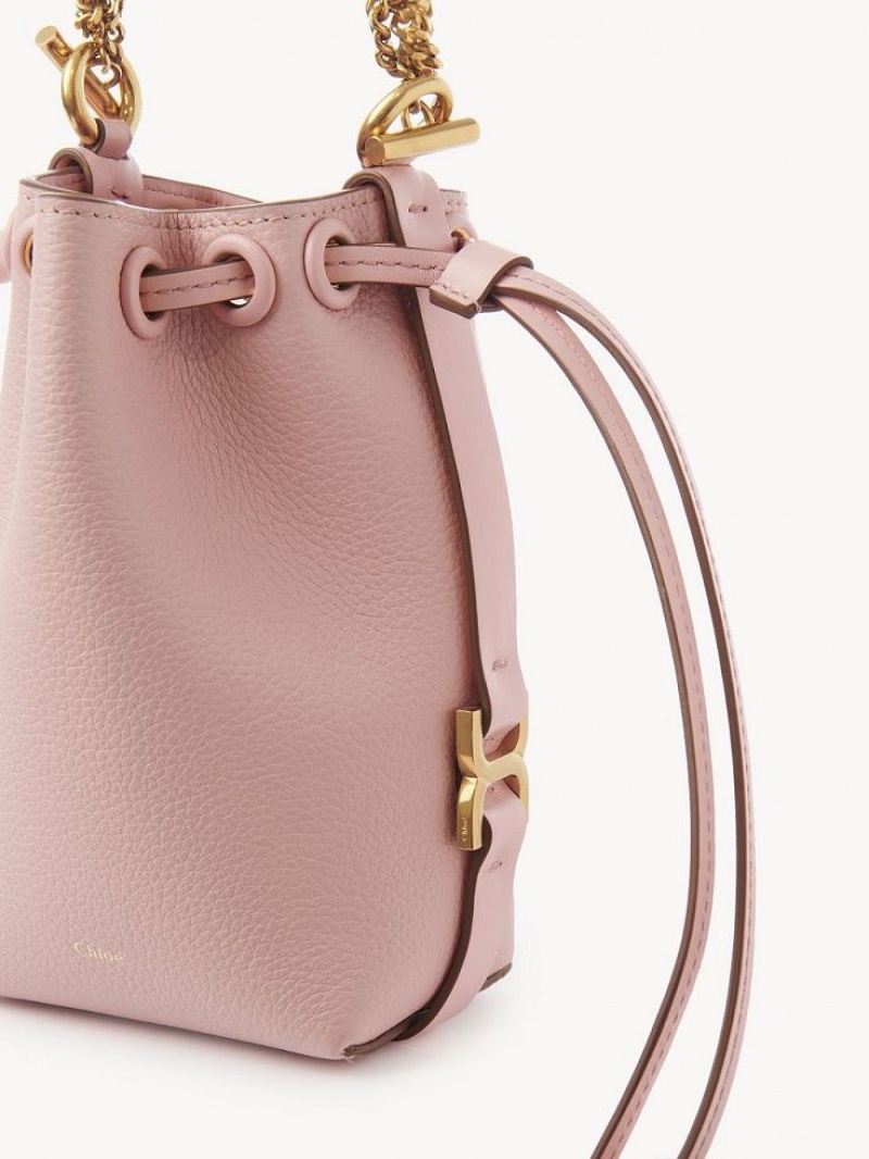 Bolsas Mini Chloe Marcie Bucket Rosa | CHE-SR13741