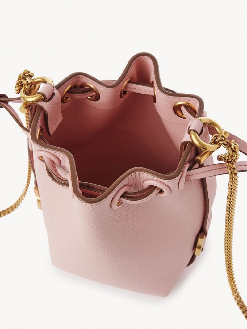 Bolsas Mini Chloe Marcie Bucket Rosa | CHE-SR13741