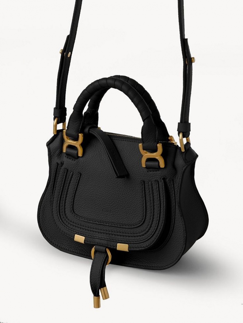 Bolsas Mini Chloe Marcie Double Carry Pretas | CHE-SR13713