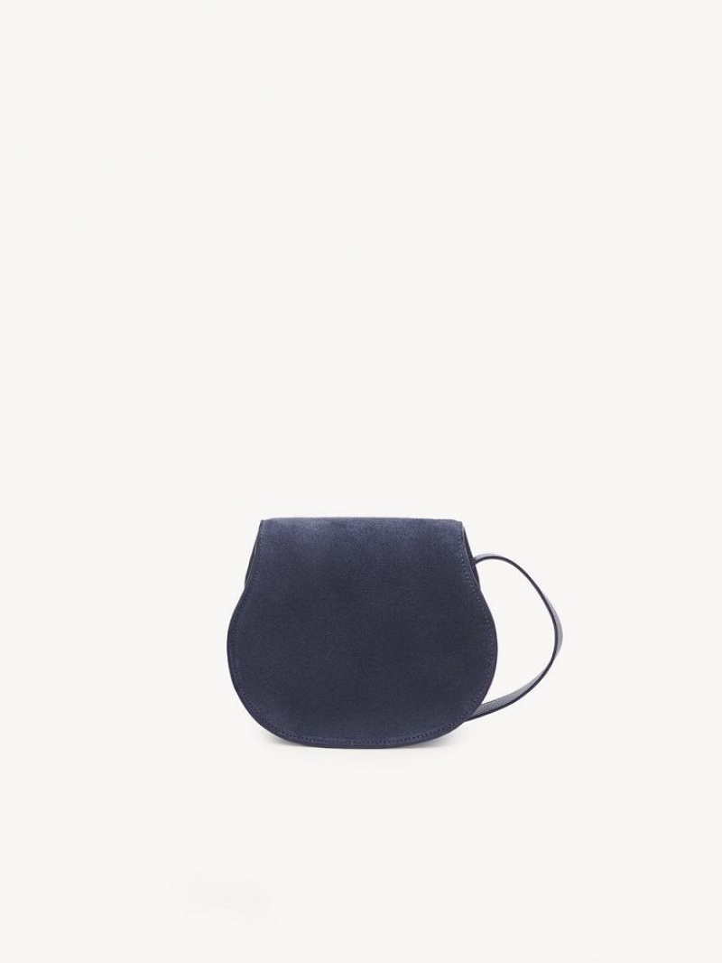 Bolsas Mini Chloe Marcie Small Saddle Cinzentas Escuro Azul Marinho | CHE-SR13685