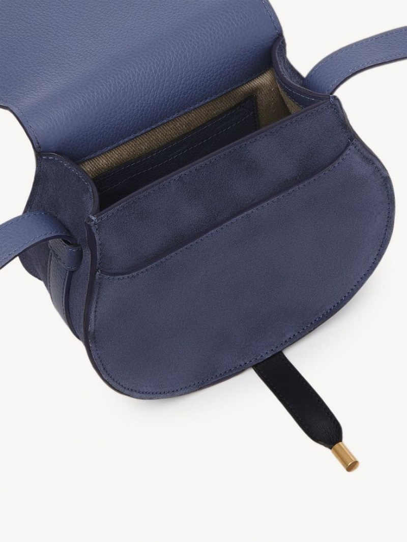 Bolsas Mini Chloe Marcie Small Saddle Cinzentas Escuro Azul Marinho | CHE-SR13685