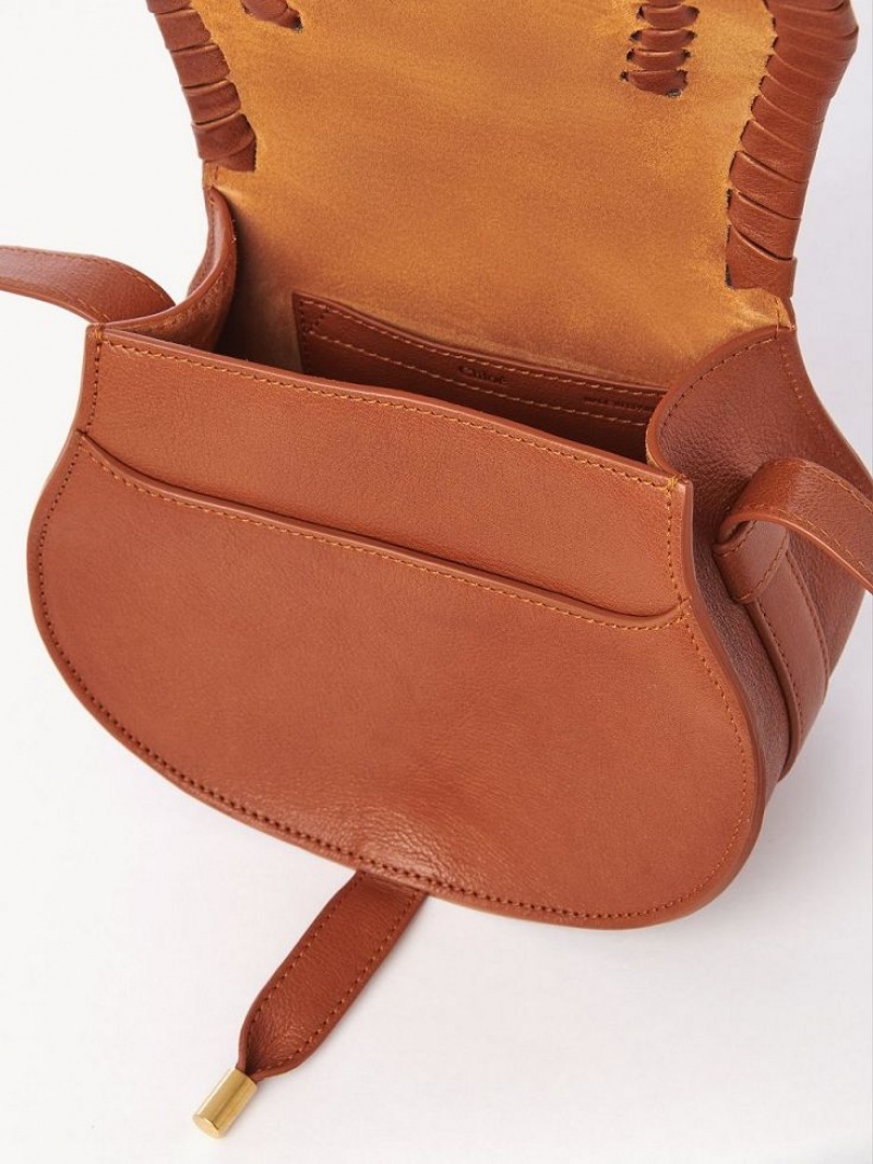 Bolsas Mini Chloe Marcie Small Saddle Laranja | CHE-SR13665