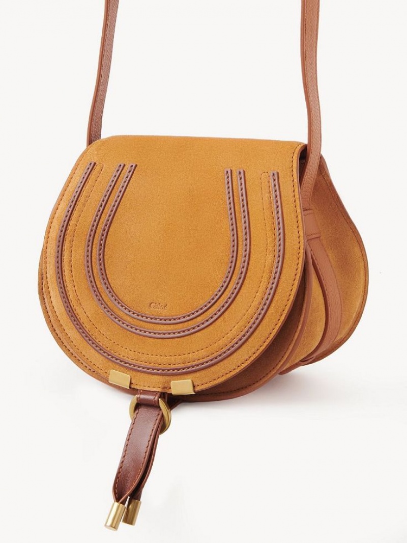 Bolsas Mini Chloe Marcie Small Saddle Laranja | CHE-SR13668