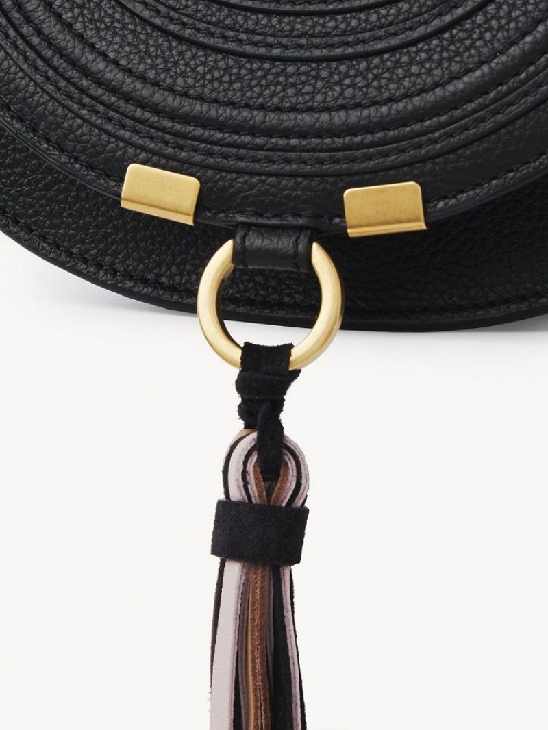 Bolsas Mini Chloe Marcie Small Saddle Pretas | CHE-SR13663