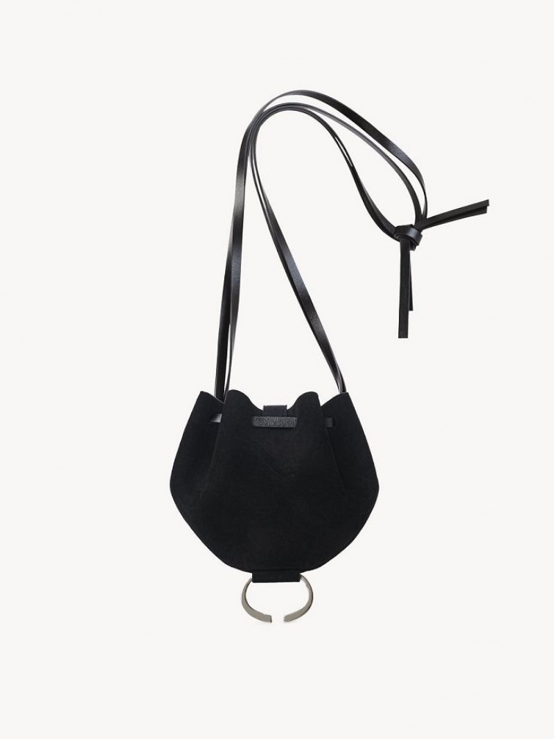 Bolsas Mini Chloe Round Pouch Pretas | CHE-SR13708