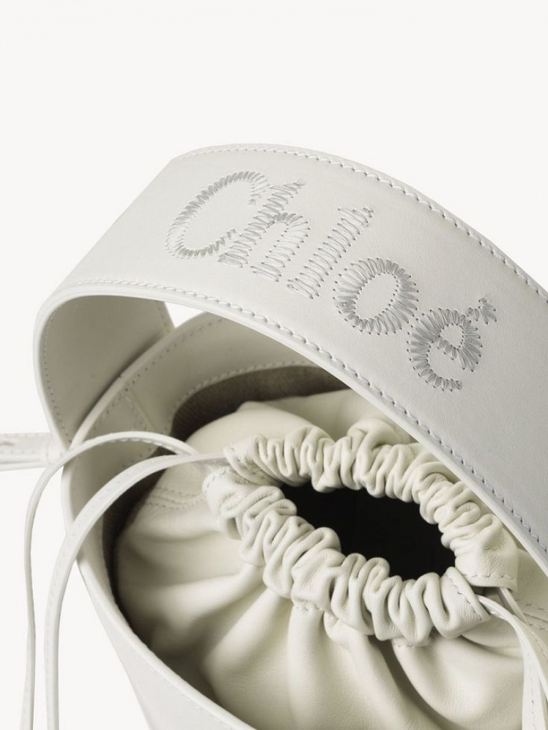 Bolsas Mini Chloe Sense Bucket Branco | CHE-SR13677