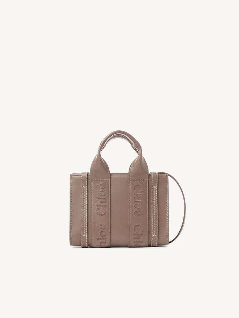 Bolsas Mini Chloe Woody Tote 1 Marrom | CHE-SR13728