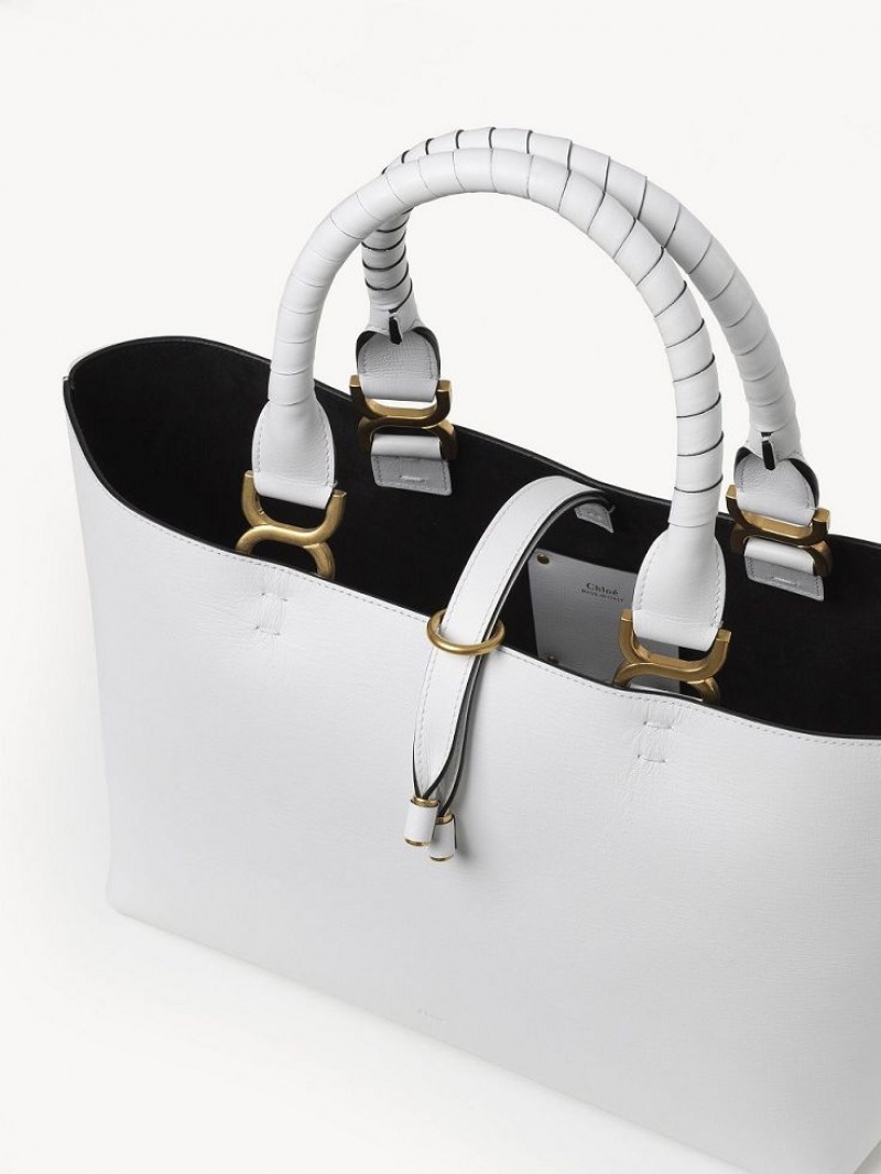 Bolsas Tote Chloe Marcie Small Branco | CHE-SR13302