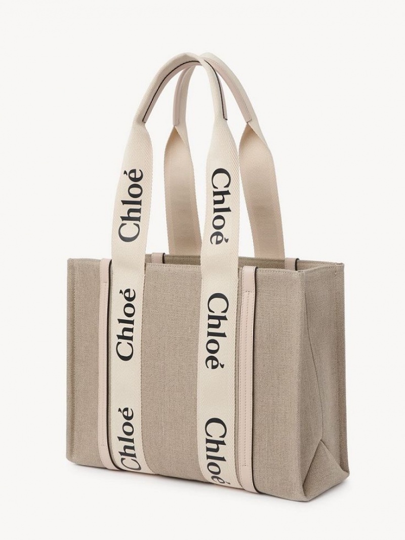 Bolsas Tote Chloe Medium Woody Rosa | CHE-SR13393