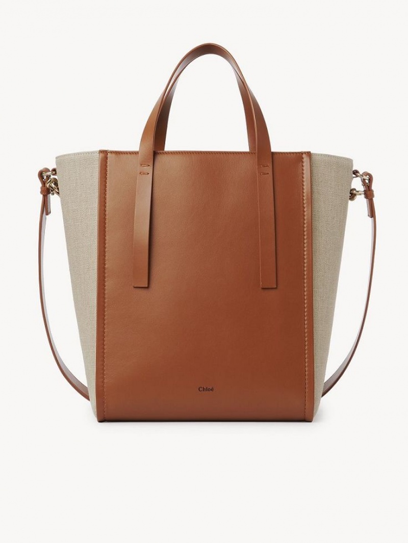 Bolsas Tote Chloe Sense Medium Marrom | CHE-SR13396