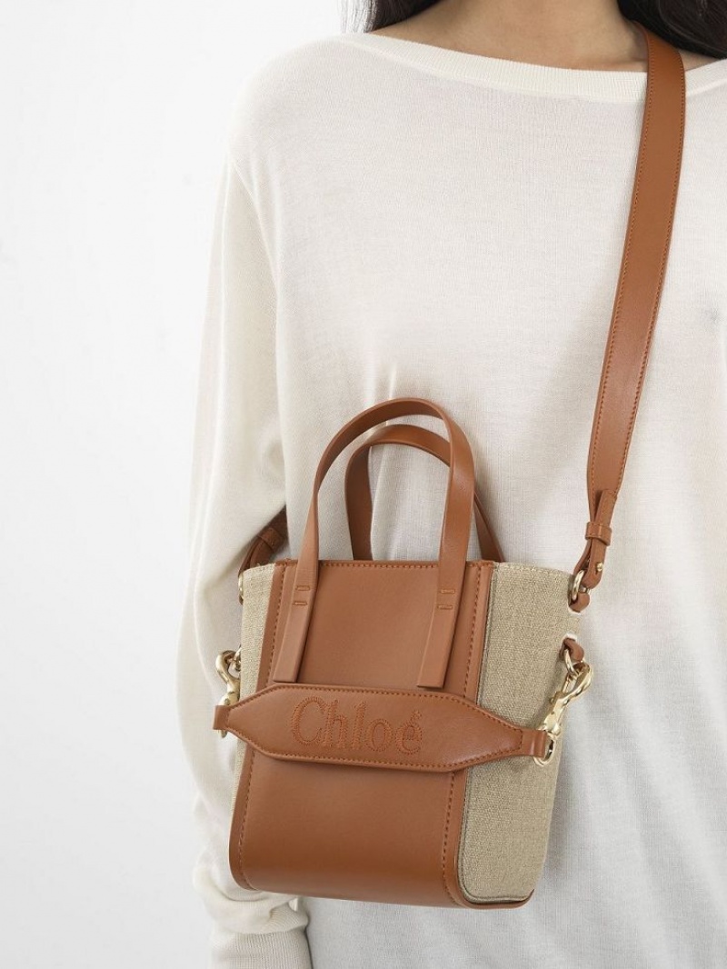 Bolsas Tote Chloe Sense Small Marrom | CHE-SR13285