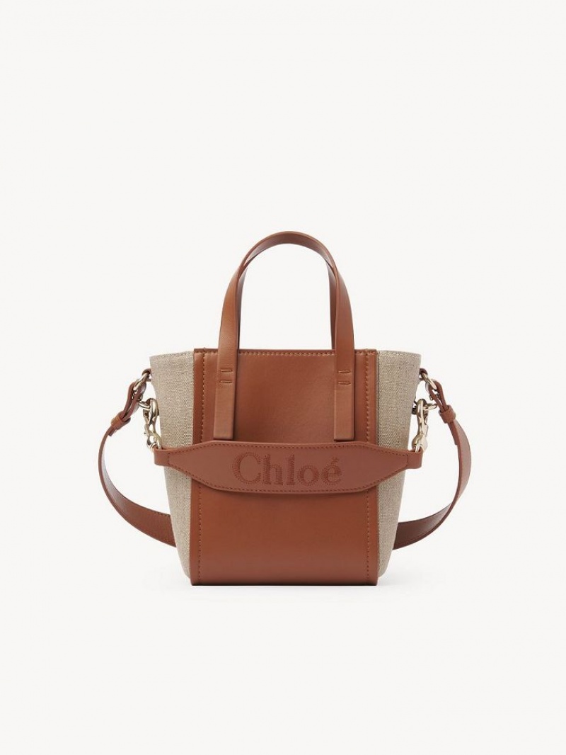 Bolsas Tote Chloe Sense Small Marrom | CHE-SR13285