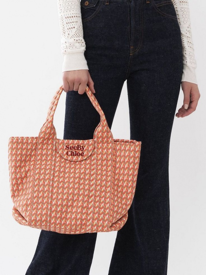 Bolsas Tote Chloe Small Laetizia Laranja | CHE-SR14702