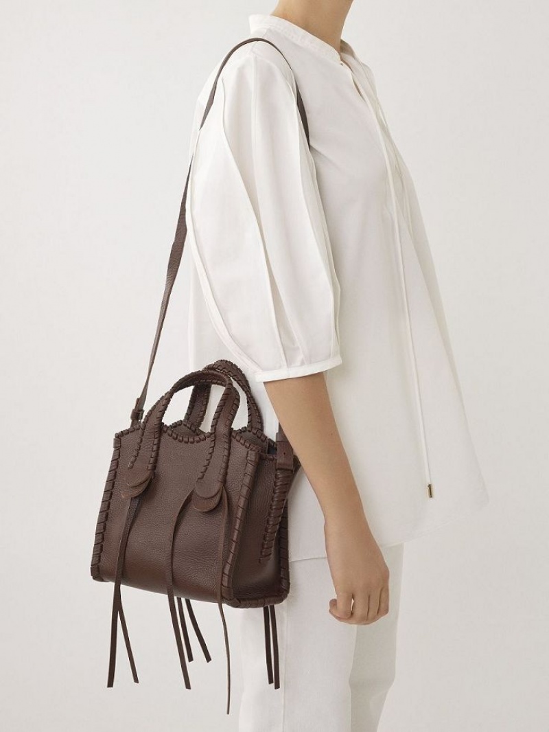 Bolsas Tote Chloe Small Mony Chocolate | CHE-SR13379