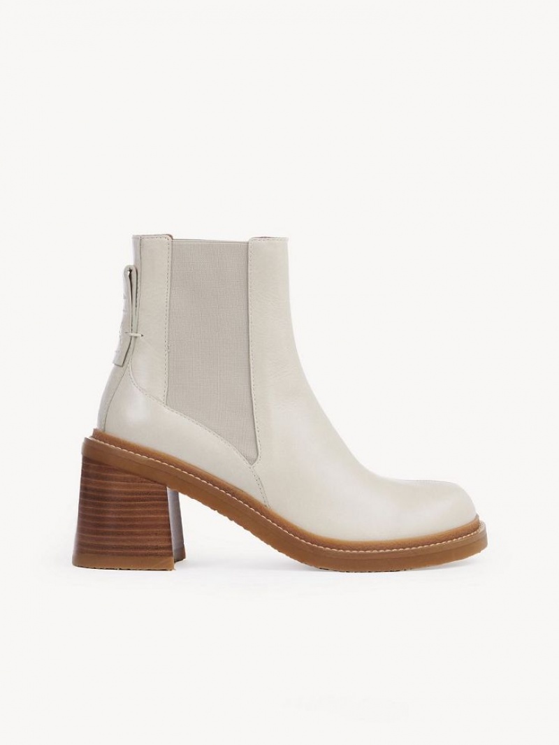 Botas Chloe Bonni Heeled Chelsea Branco | CHE-SR14865