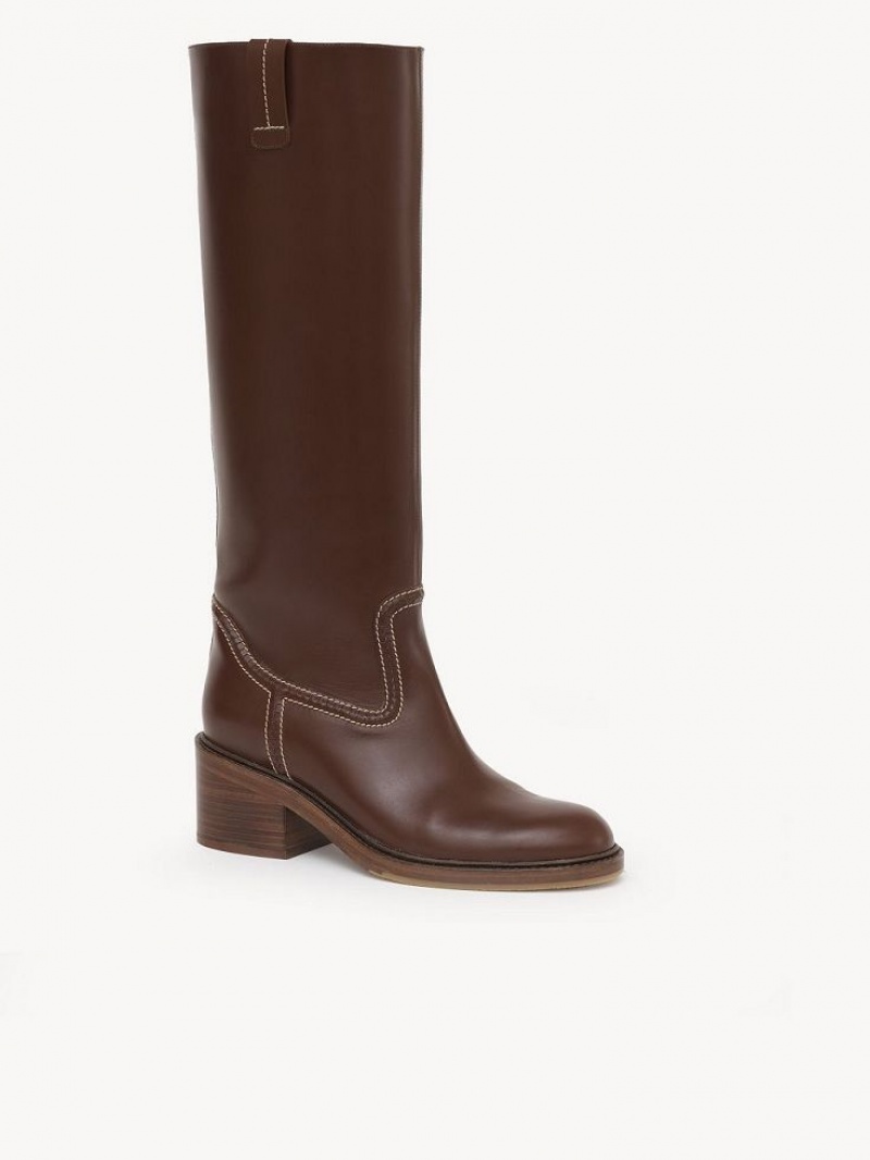 Botas Chloe Mallo Tall Marrom | CHE-SR14234