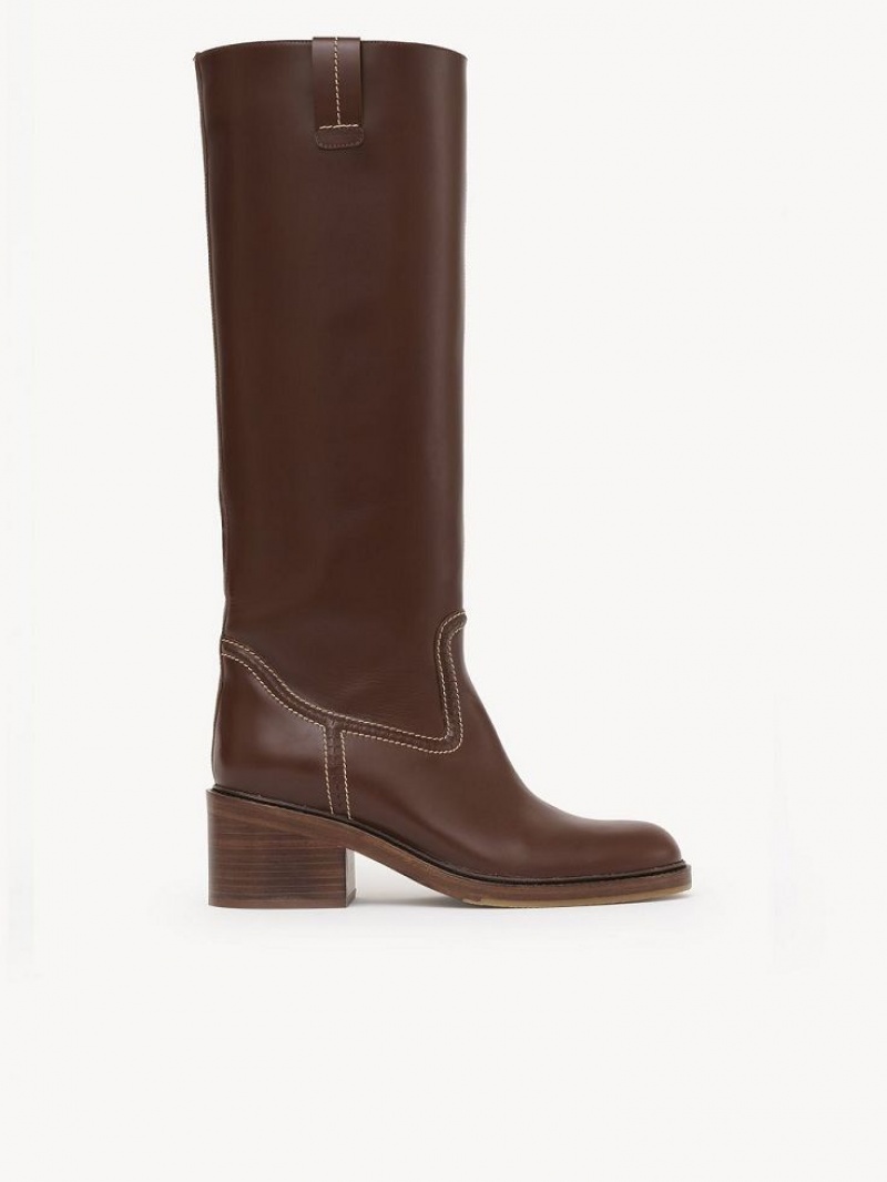 Botas Chloe Mallo Tall Marrom | CHE-SR14234