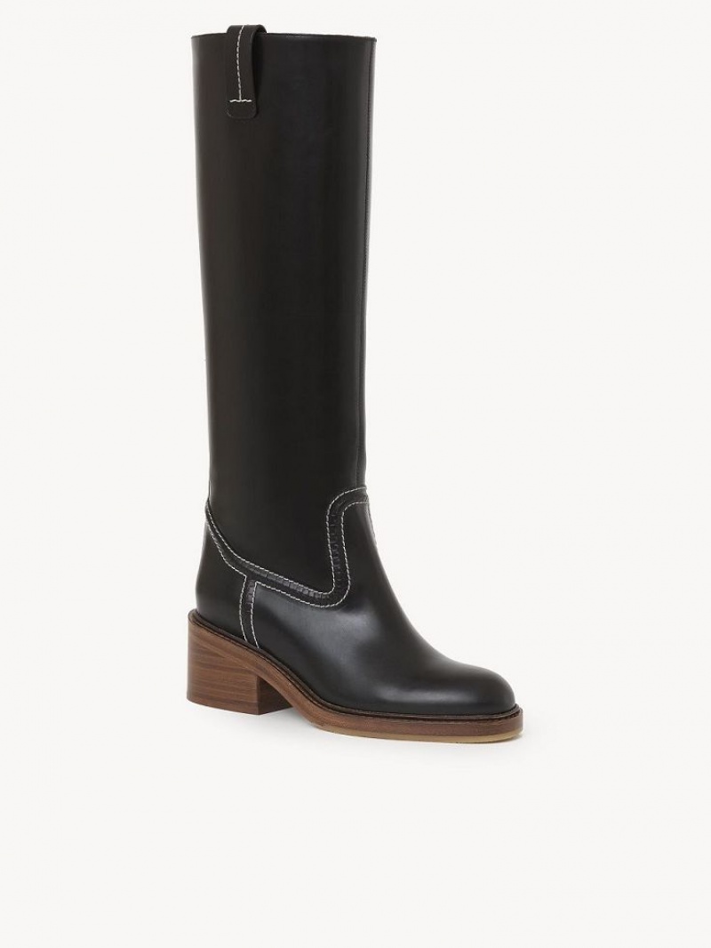 Botas Chloe Mallo Tall Pretas | CHE-SR14222