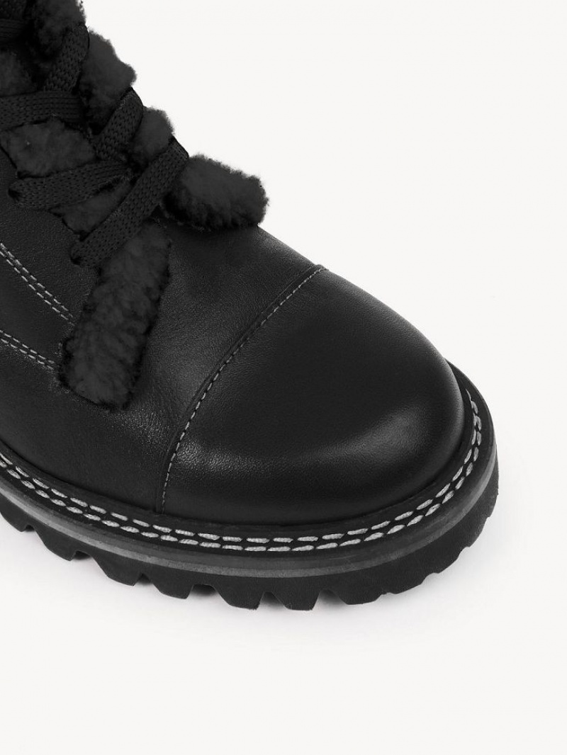 Botas Chloe Mallory Biker Pretas | CHE-SR14863