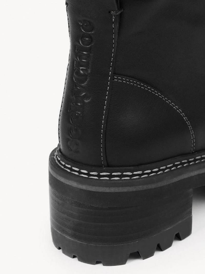 Botas Chloe Mallory Biker Pretas | CHE-SR14863