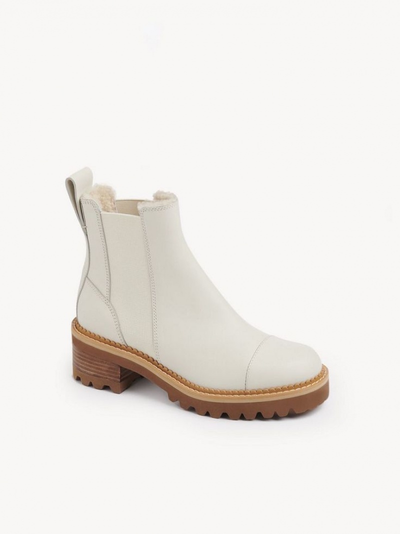 Botas Chloe Mallory Chelsea Branco | CHE-SR14886