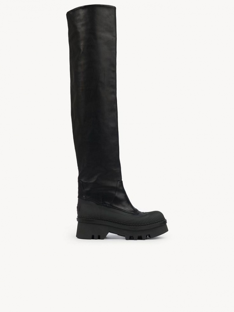 Botas Chloe Raina Over-the-knee Pretas | CHE-SR14198