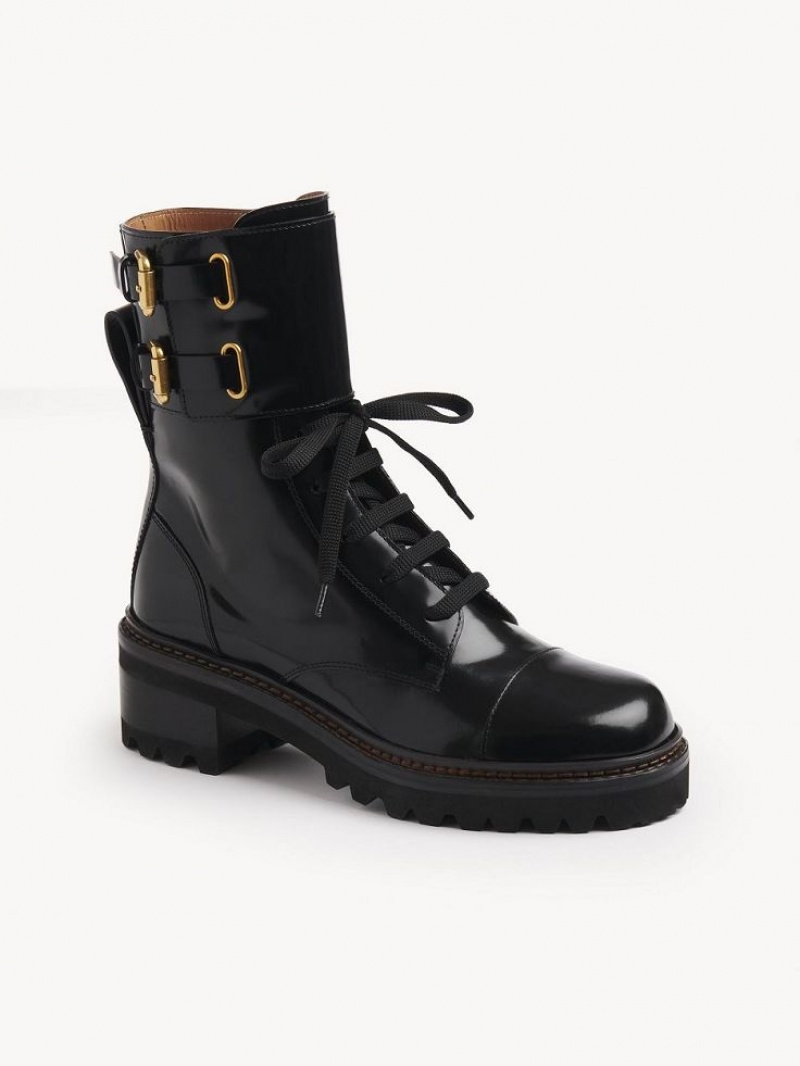 Botins Chloe Mallory Pretas | CHE-SR14878