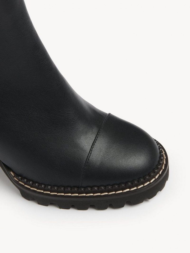 Botins Chloe Mallory Pretas | CHE-SR14889