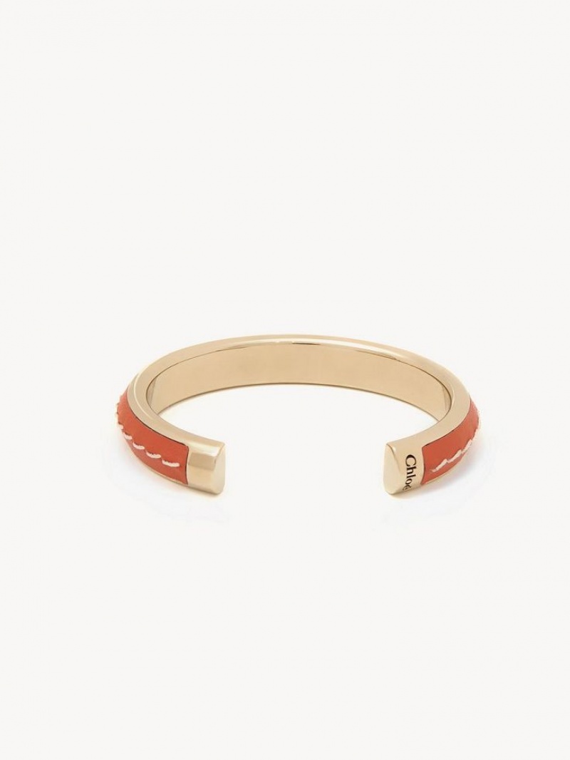 Braceletes Chloe Edith Cuff Vermelhas Escuro Laranja | CHE-SR14360