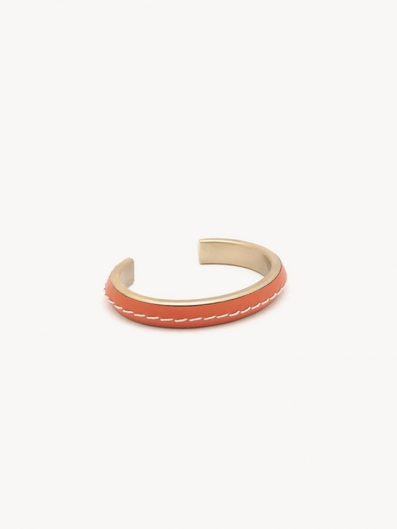 Braceletes Chloe Edith Cuff Vermelhas Escuro Laranja | CHE-SR14360