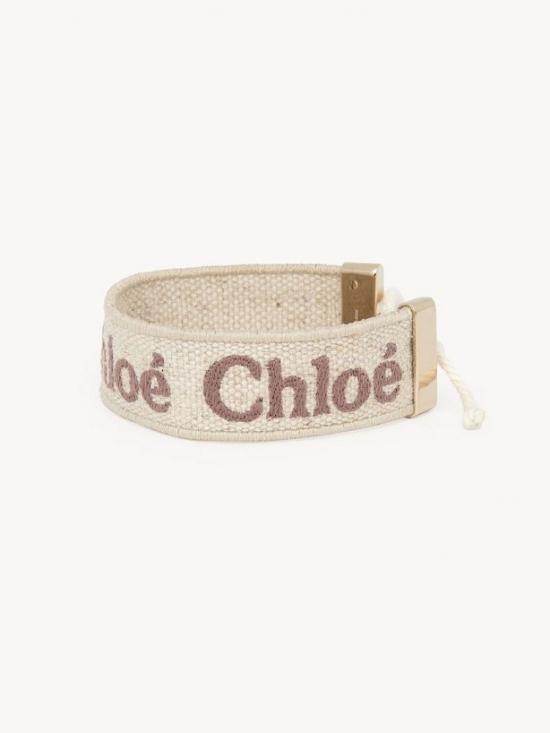 Braceletes Chloe Woody Bege Marrom | CHE-SR14446