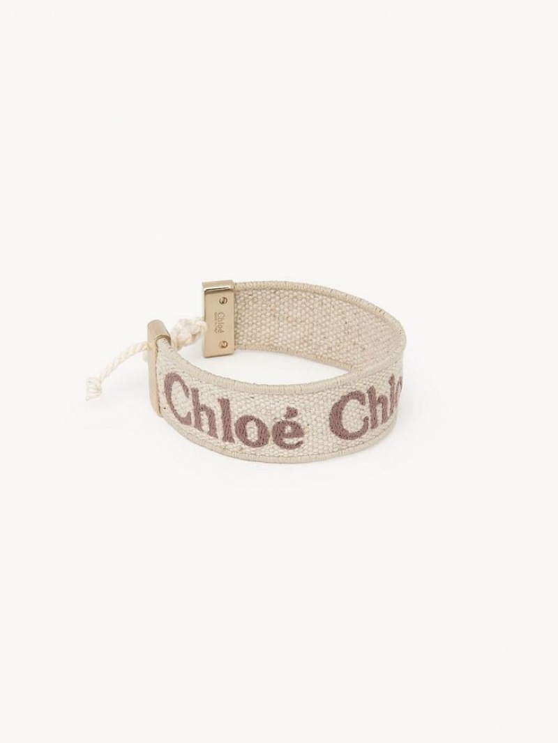 Braceletes Chloe Woody Bege Marrom | CHE-SR14446