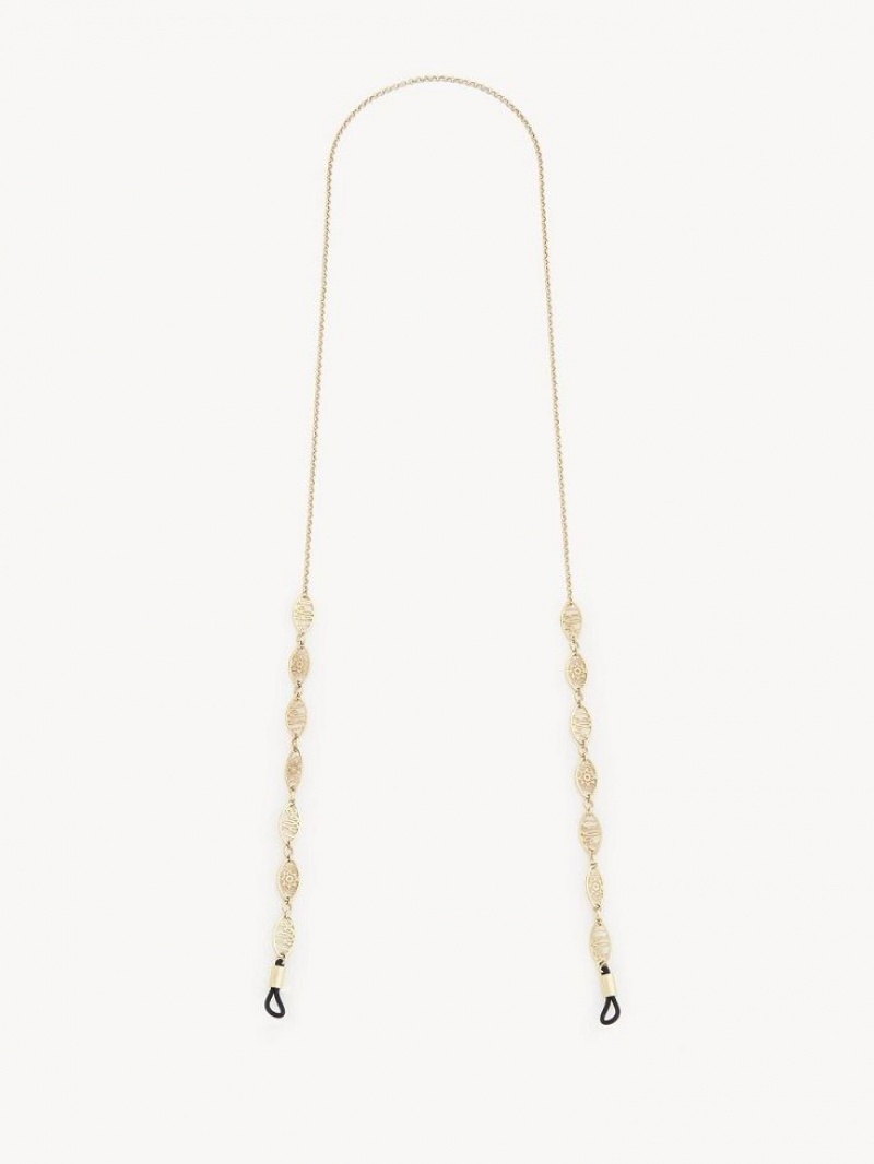 Brincos Chloe Darcey Lace Eyew Chain Douradas | CHE-SR14433