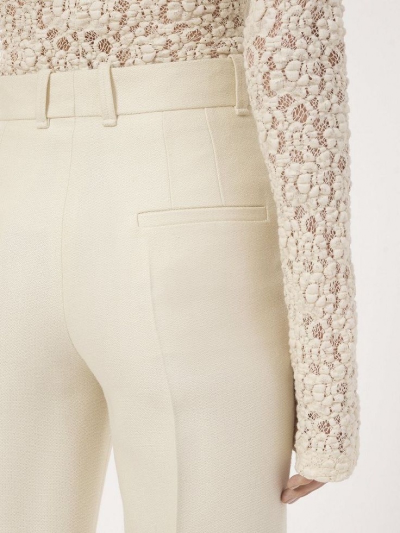 Calças Chloe High-waisted Flare Branco | CHE-SR14016