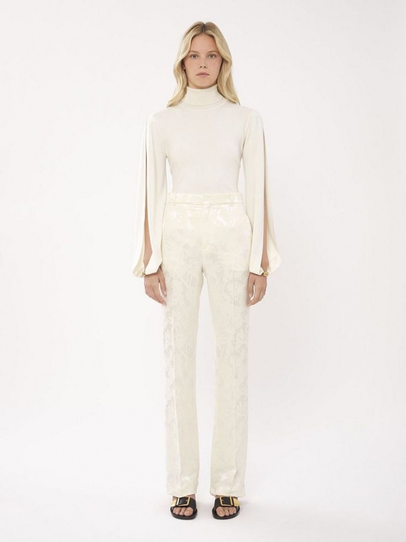 Calças Chloe High-waisted Tailored Branco | CHE-SR14023