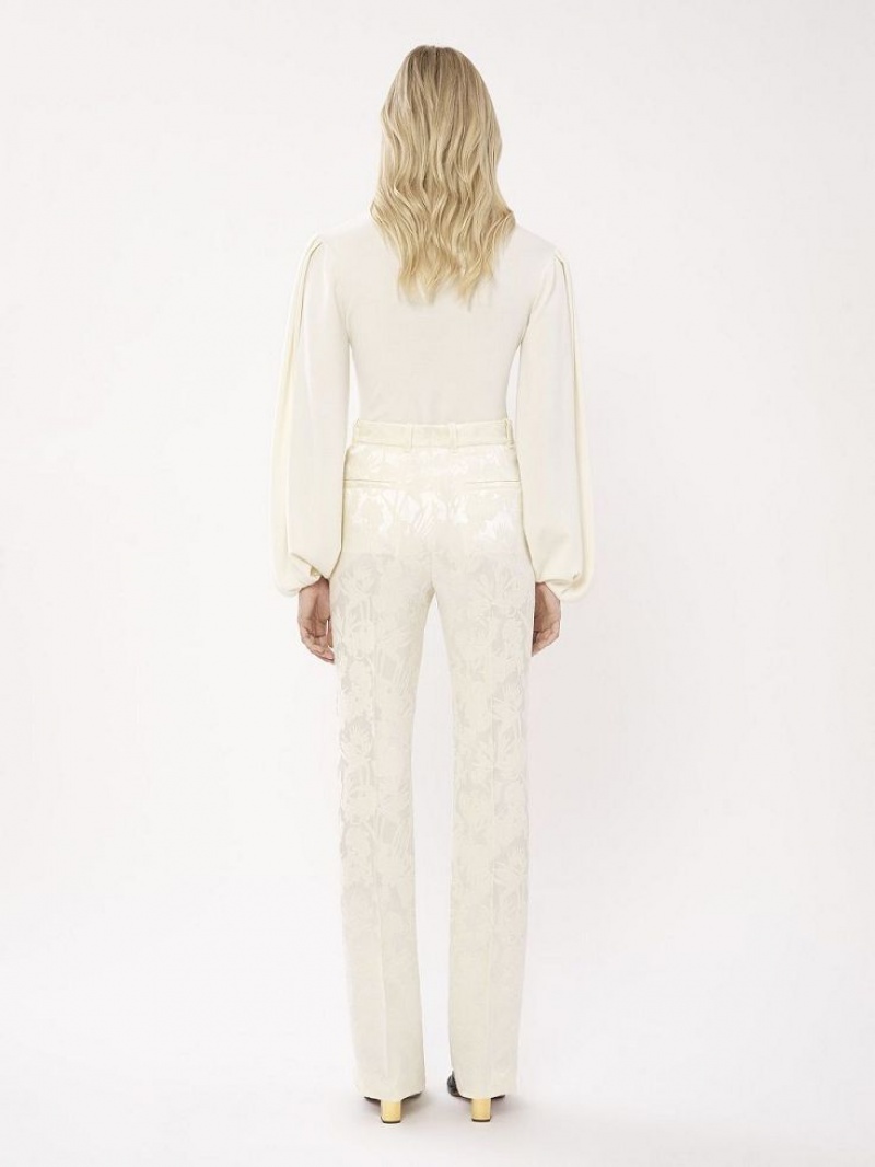 Calças Chloe High-waisted Tailored Branco | CHE-SR14023