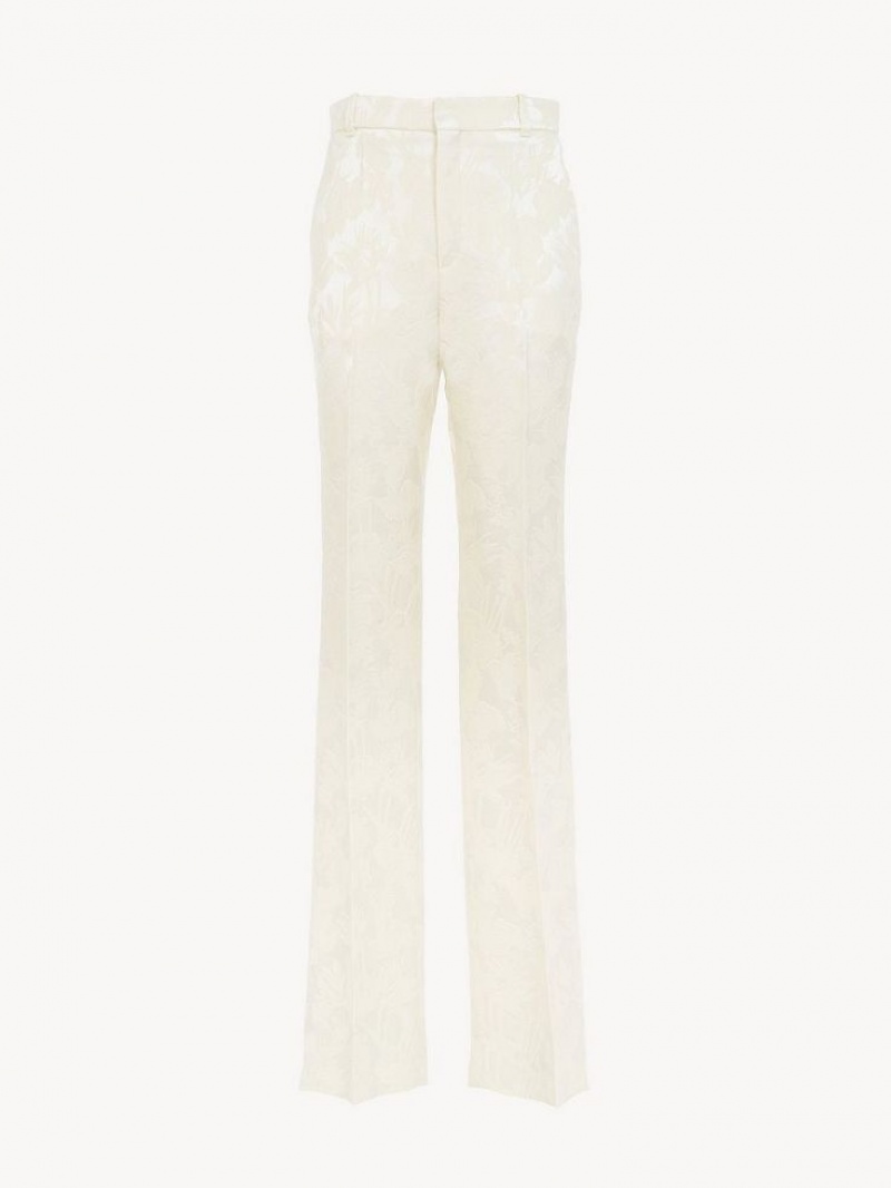 Calças Chloe High-waisted Tailored Branco | CHE-SR14023