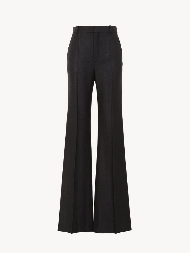 Calças Chloe Low-waist Flare Pretas | CHE-SR14020