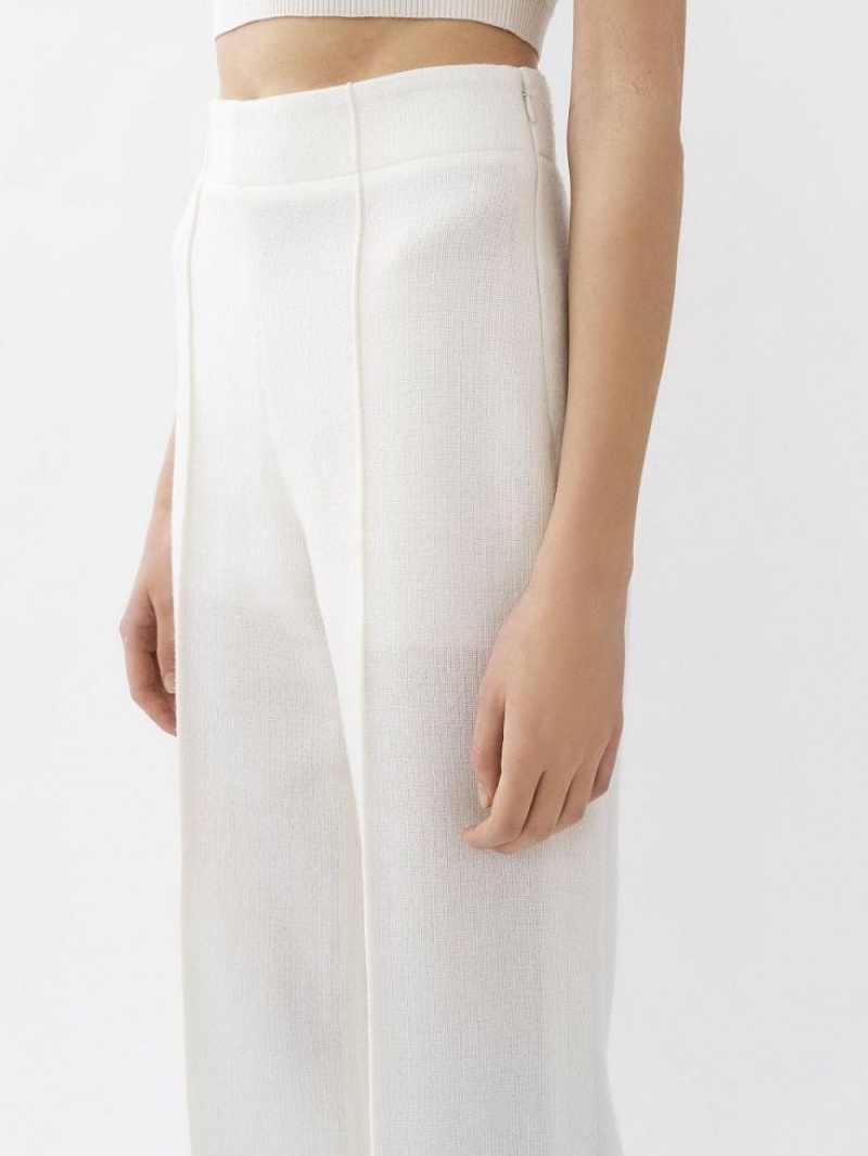 Calças Chloe Wide-leg Branco | CHE-SR13988