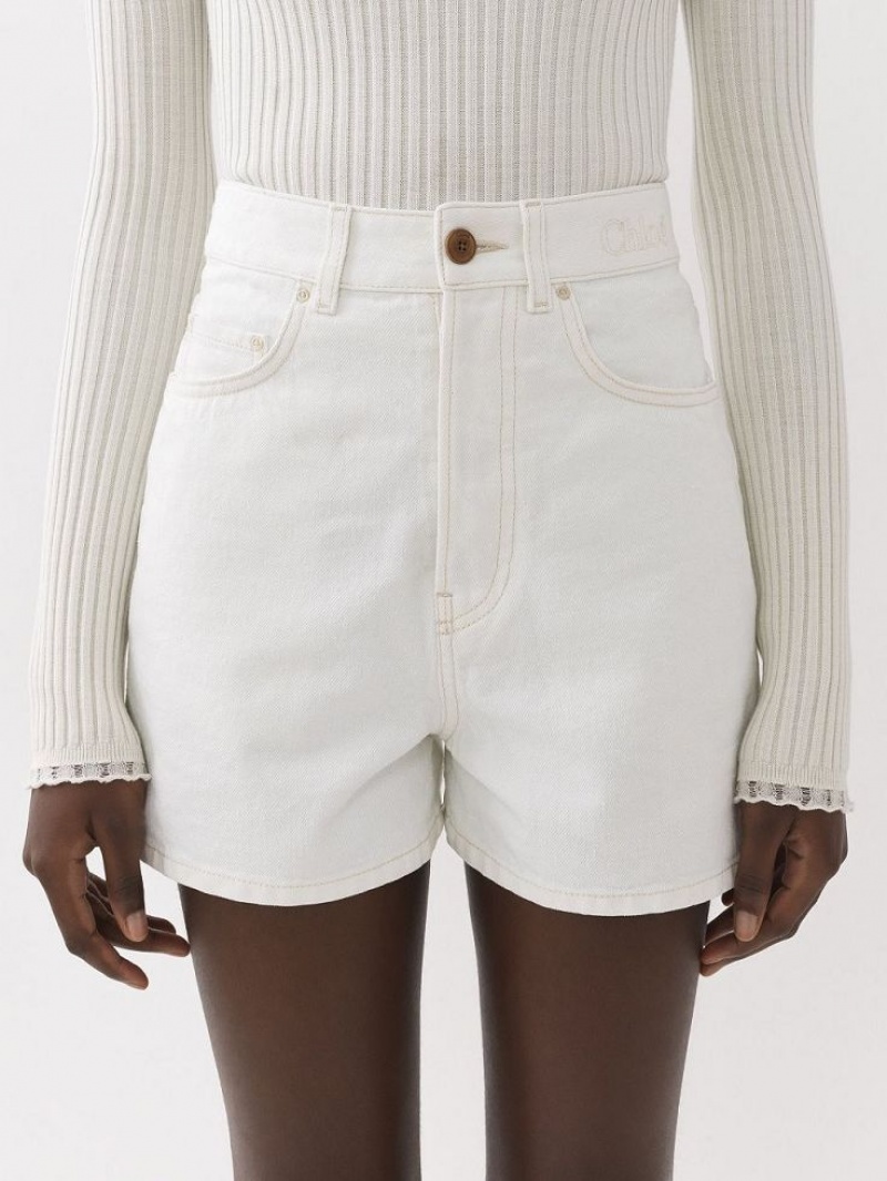 Calção Chloe Dukuno Denim Branco | CHE-SR13978