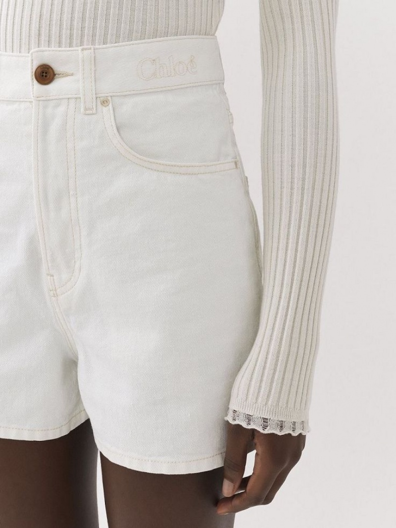 Calção Chloe Dukuno Denim Branco | CHE-SR13978