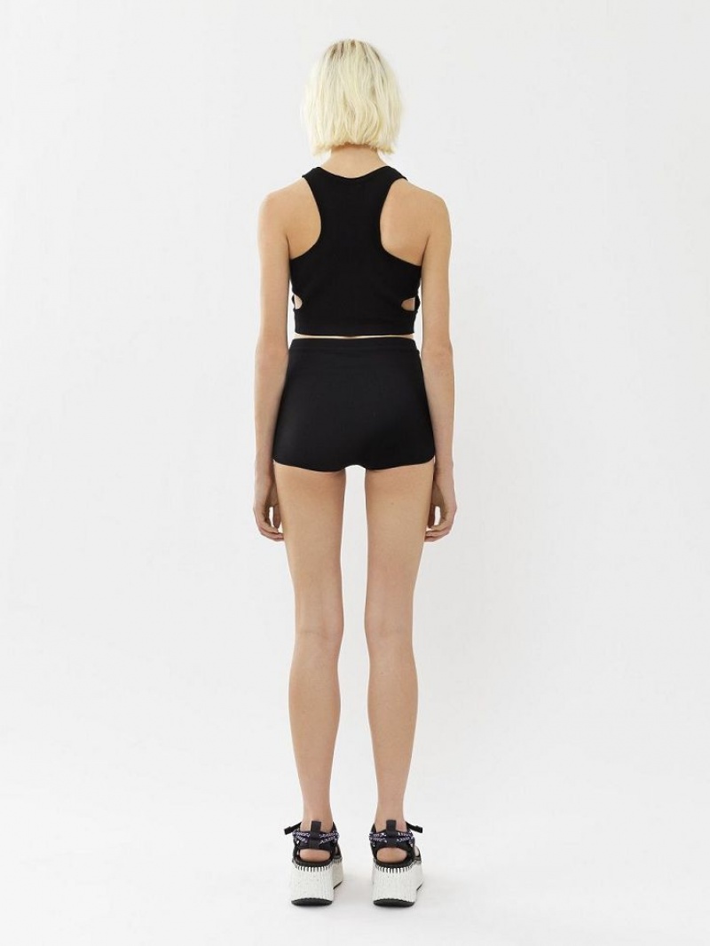 Calção Chloe High-waisted Mini Pretas | CHE-SR14007