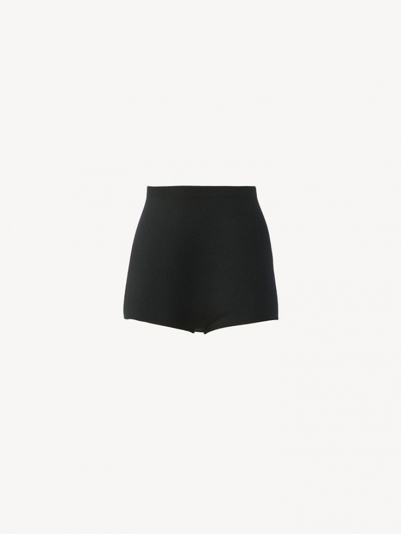 Calção Chloe High-waisted Mini Pretas | CHE-SR14007