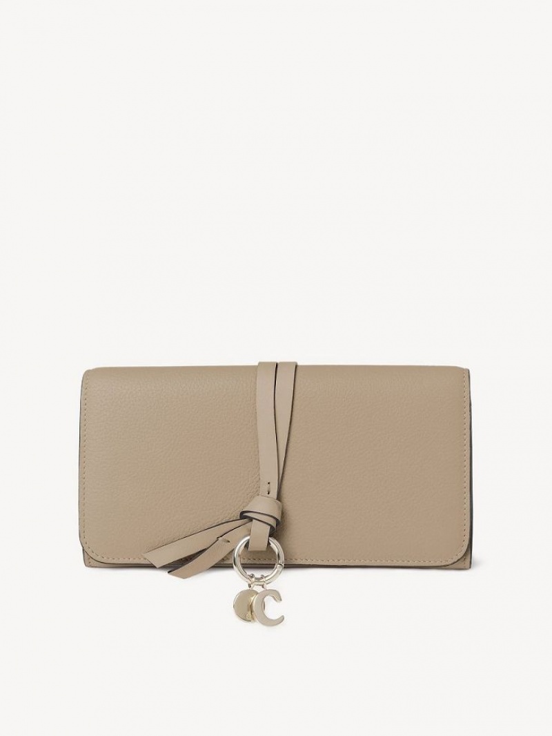 Carteiras Grandes Chloe Alphabet With Flap Marrom | CHE-SR14306