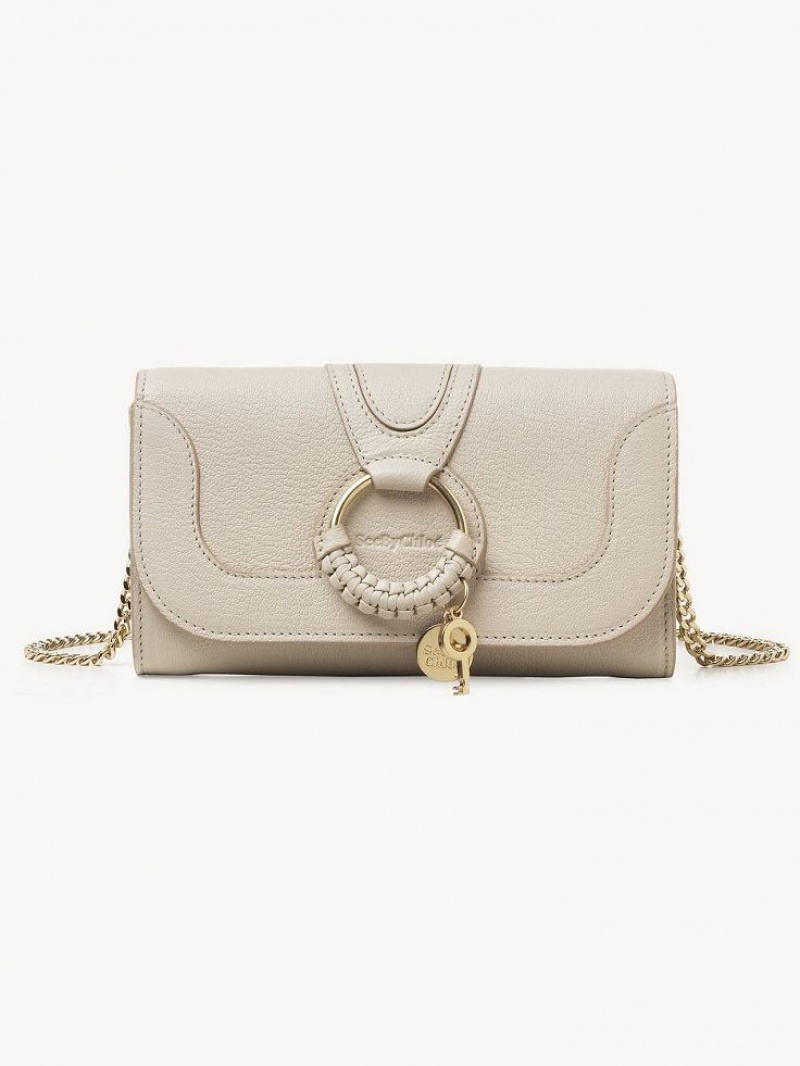 Carteiras Grandes Chloe Hana Chain Bege | CHE-SR14913