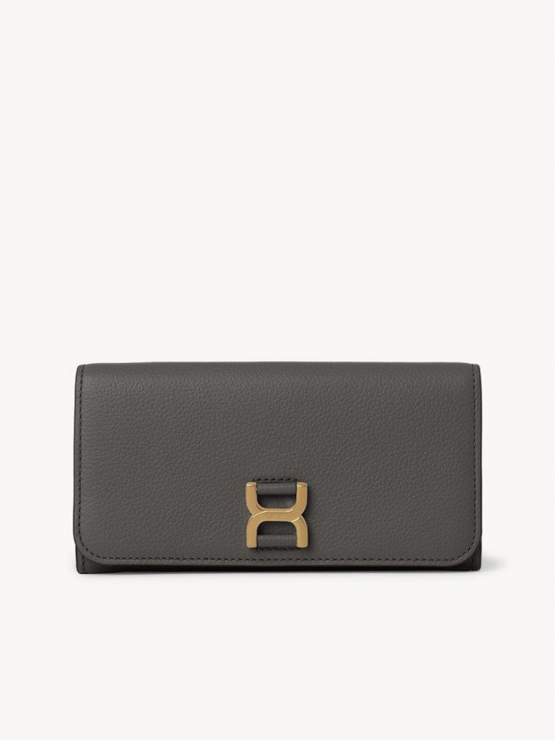 Carteiras Grandes Chloe Marcie With Flap Cinzentas | CHE-SR14301