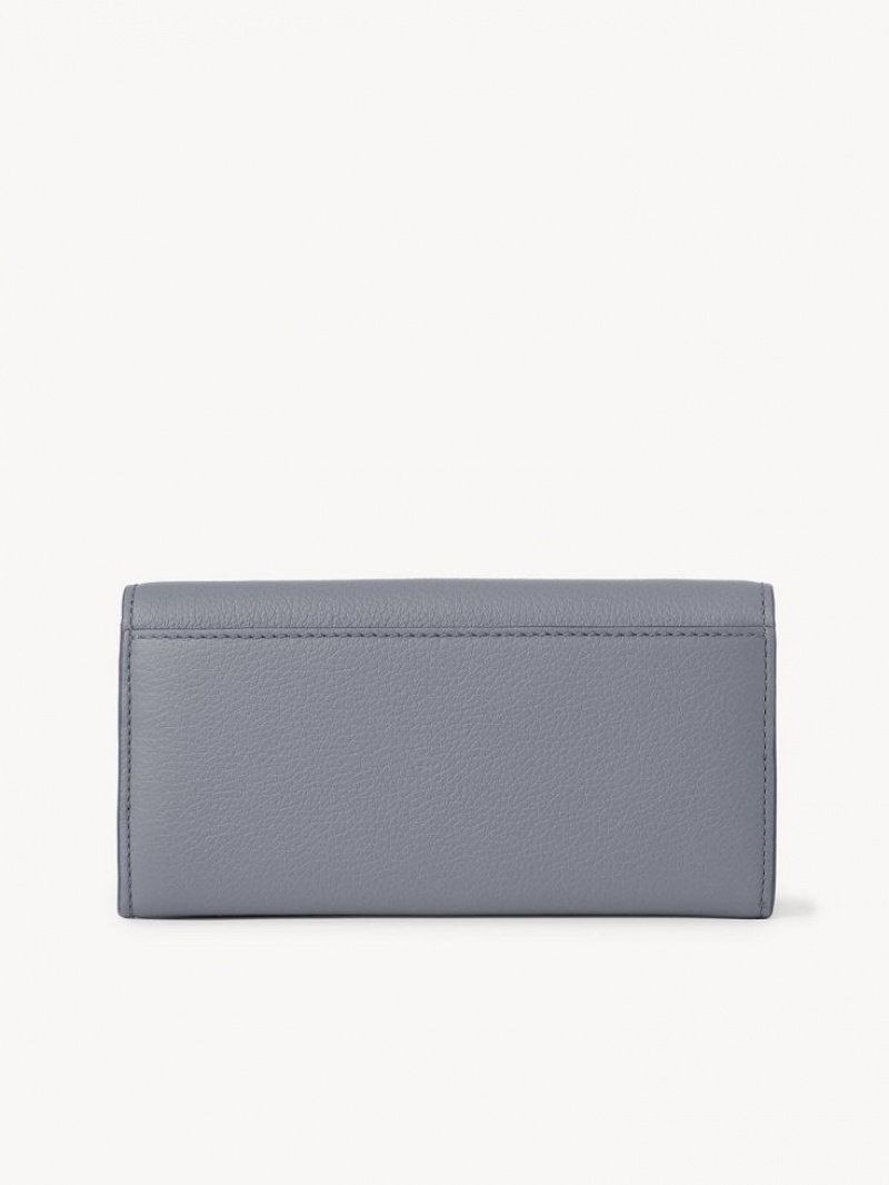 Carteiras Grandes Chloe Marcie With Flap Azuis | CHE-SR14302