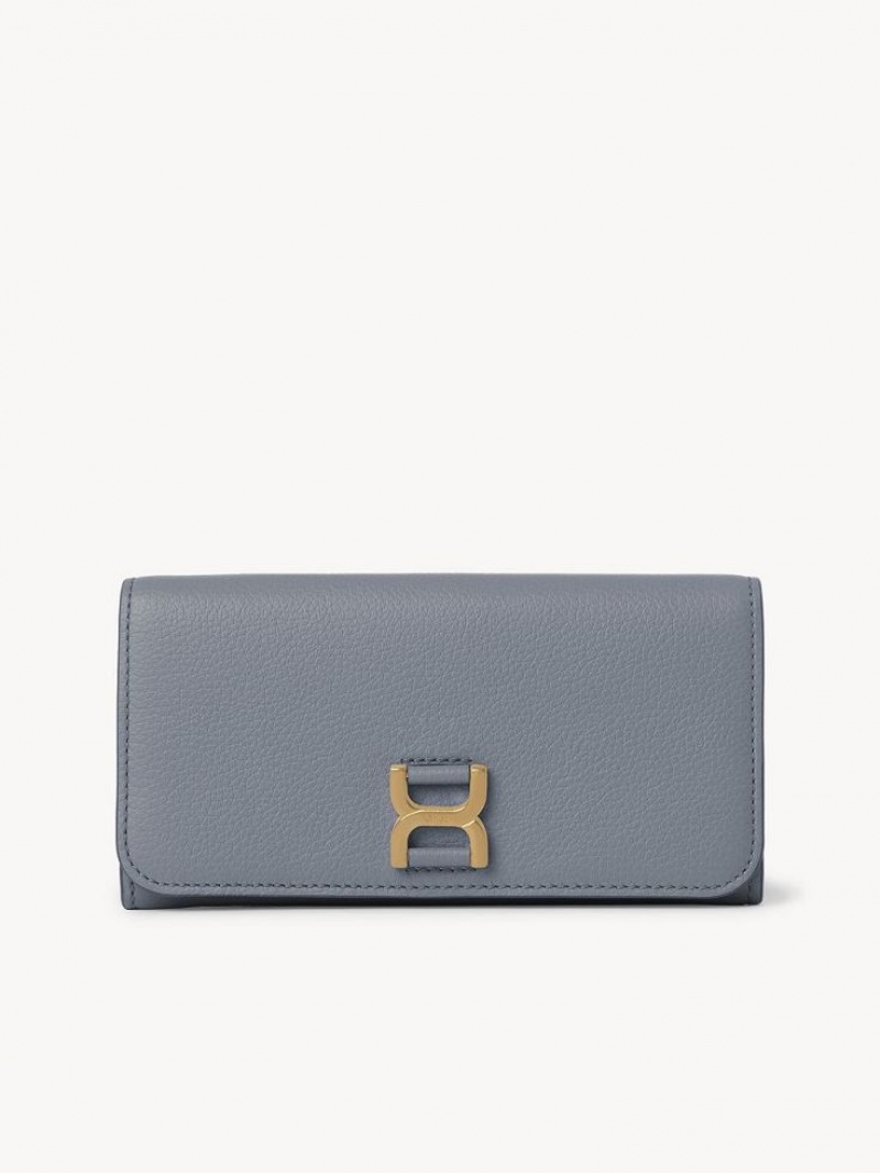 Carteiras Grandes Chloe Marcie With Flap Azuis | CHE-SR14302